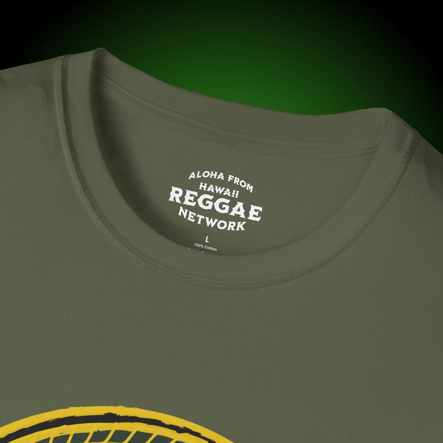 Hawaii Reggae Network Basic Logo Softstyle Tee (front version)