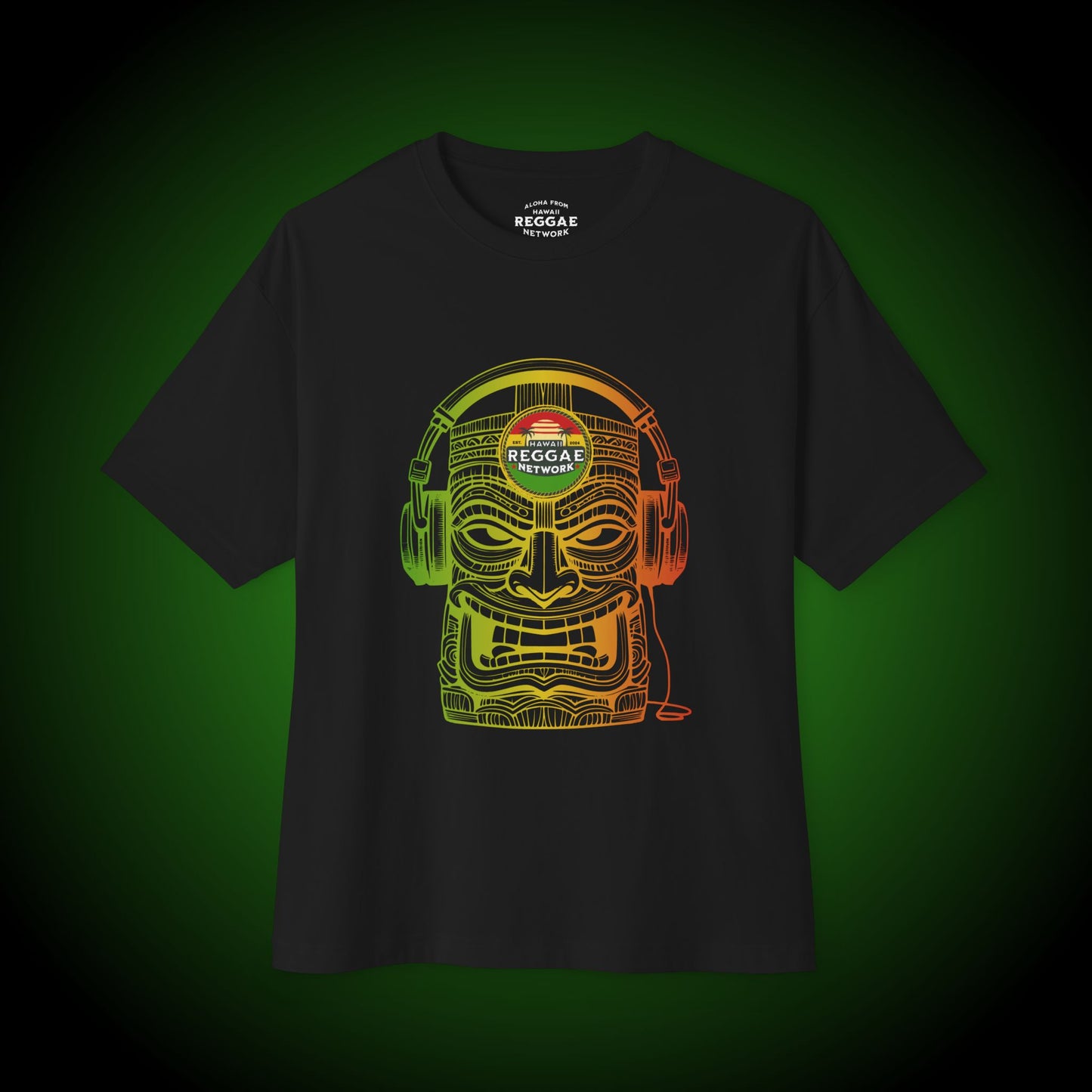 Rasta Vibin' Tiki Boxy Tee (front version)
